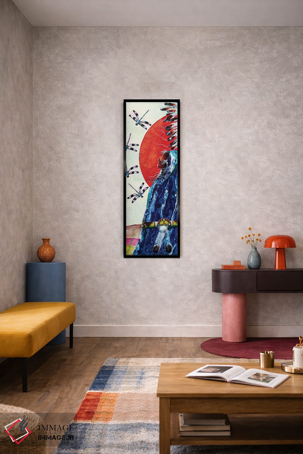 تابلو دکوراتیو اژدهای دوقلو I اثر رد برد اسمیت آرت - D6B