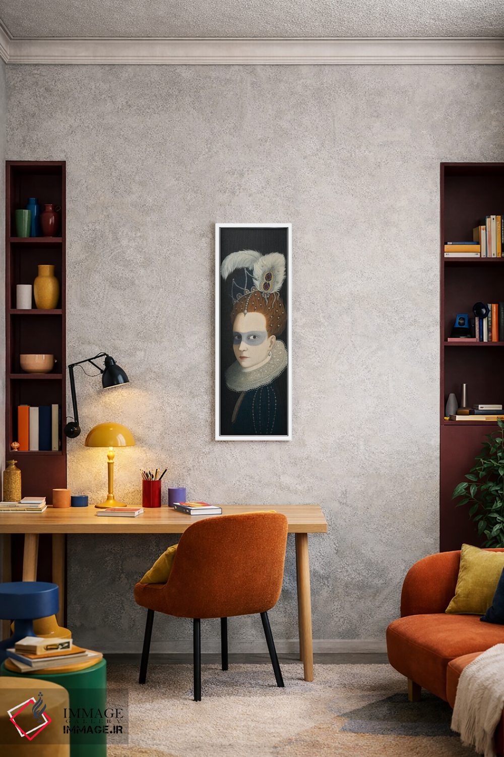 تابلو دکوراتیو نقابت خوش یمن باد اثر رزالین لاینز - D2W