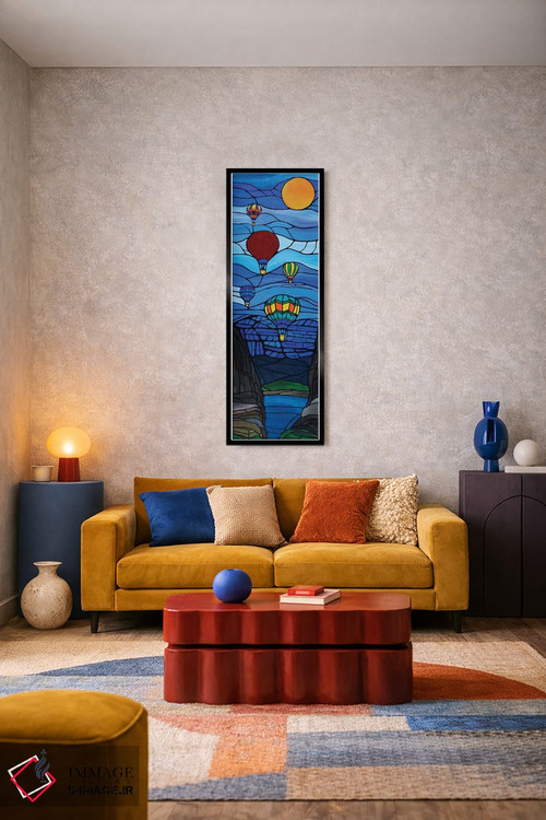 تابلو دکوراتیو بالن های هوای گرم در راه بازگشت به خانه اثر ریچل اولینوک - D2B