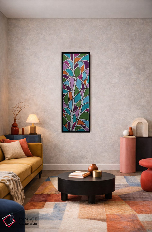 تابلو دکوراتیو درختان شیشه ای رنگی اثر ریچل اولینوک - D2B