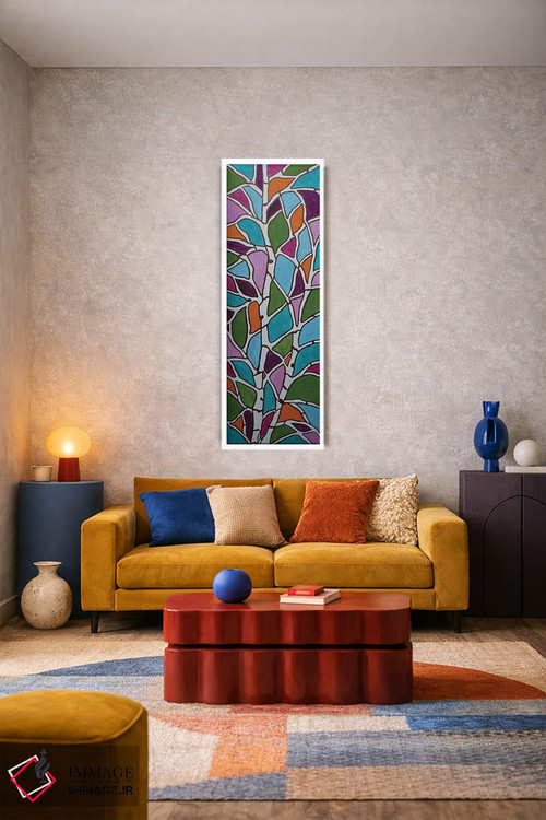 تابلو دکوراتیو درختان شیشه ای رنگی اثر ریچل اولینوک - D1W