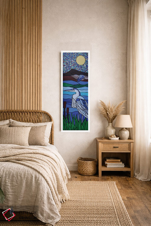 تابلو دکوراتیو حواصیل کبود اثر ریچل اولینوک - D3W