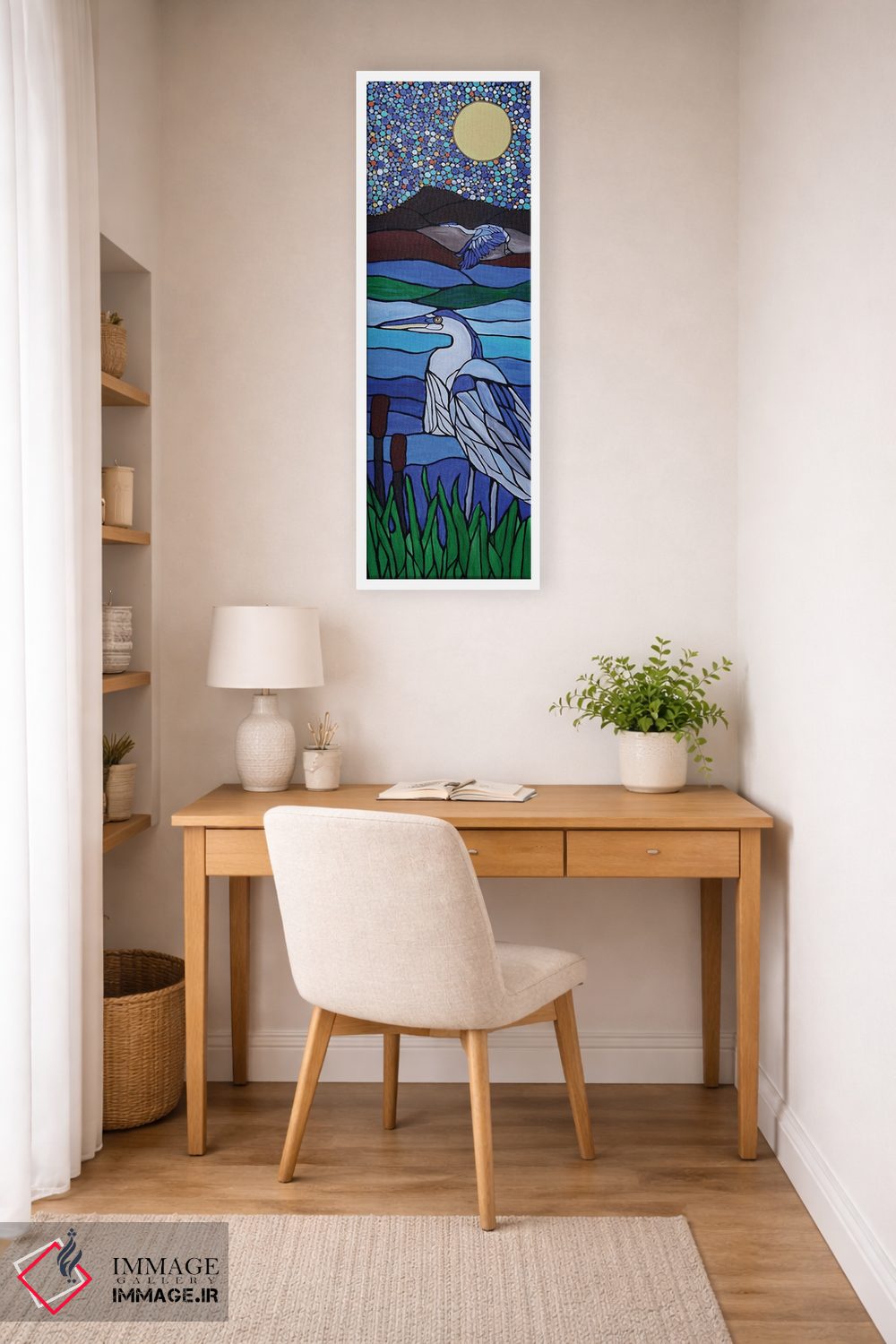 تابلو دکوراتیو حواصیل کبود اثر ریچل اولینوک - D4W