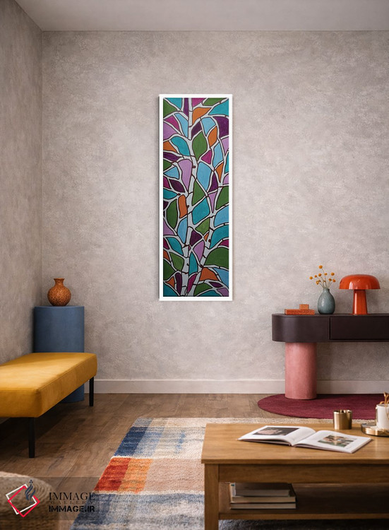 تابلو دکوراتیو درختان شیشه ای رنگی اثر ریچل اولینوک - D3W