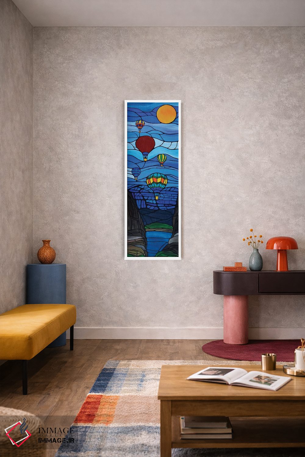 تابلو دکوراتیو بالن های هوای گرم در راه بازگشت به خانه اثر ریچل اولینوک - D6W