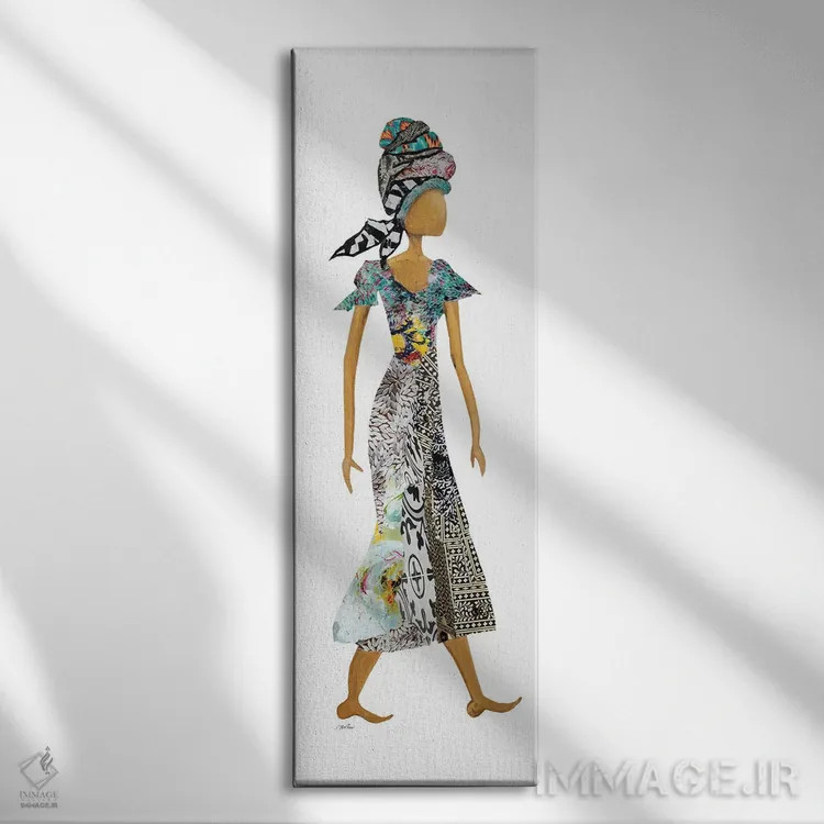 تابلو دکوراتیو زن با سربند ژوزا اثر جینا ریتر - نمای روبهرو روی دیوار