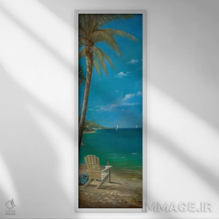 تابلو دکوراتیو شعر و نسیم ملایم اثر روئن منینگ - نمای قابدار سفید