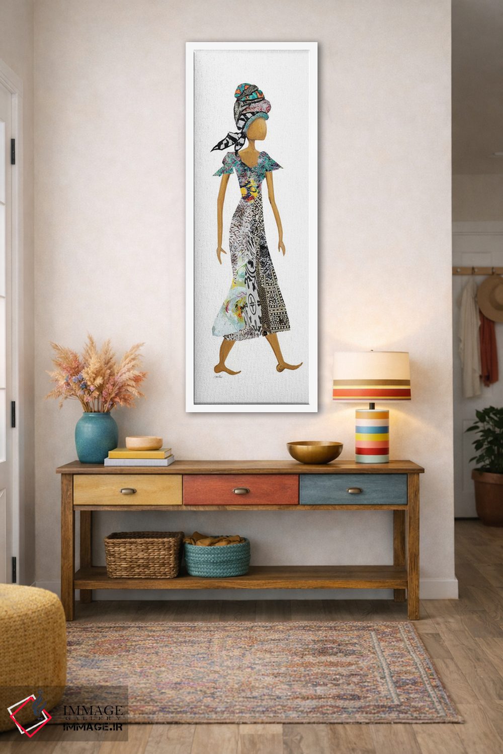 تابلو دکوراتیو زن با سربند ژوزا اثر جینا ریتر - D1W