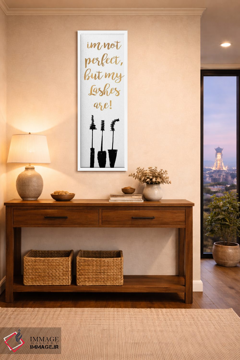 تابلو دکوراتیو مژه های بی نقص اثر جینا ریتر - D1W