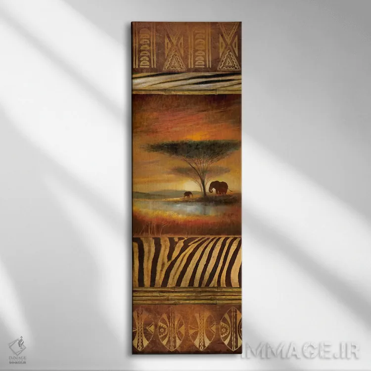 تابلو دکوراتیو تصویر سیلوئتی سرنگتی دو اثر روئن منینگ - نمای روبهرو روی دیوار