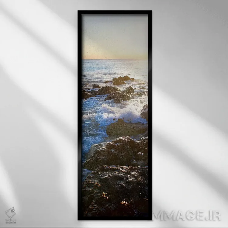 تابلو دکوراتیو ساحل بیمینی ۲ اثر سوزان برایانت - نمای قابدار مشکی