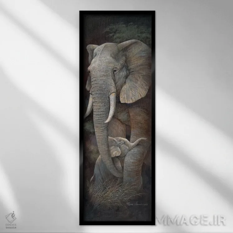 تابلو دکوراتیو مراقبت حمایتی اثر روئن منینگ - نمای قابدار مشکی