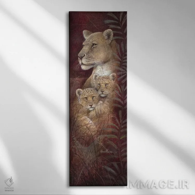 تابلو دکوراتیو دوقلوهای سرنگتی اثر روئن منینگ - نمای روبهرو روی دیوار