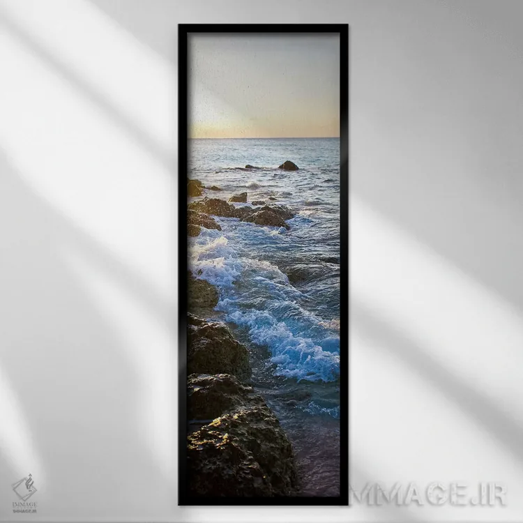 تابلو دکوراتیو ساحل بیمینی ۱ اثر سوزان برایانت - نمای قابدار مشکی