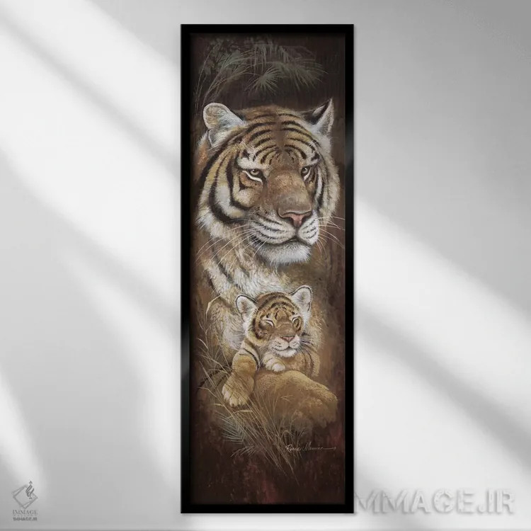 تابلو دکوراتیو غریزه مادری اثر روئن منینگ - نمای قابدار مشکی