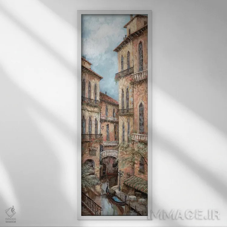 تابلو دکوراتیو تعطیلات در ونیز دو اثر روئن منینگ - نمای قابدار سفید
