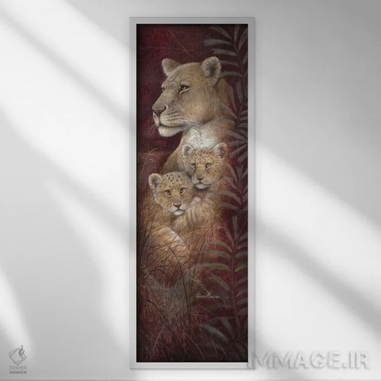 تابلو دکوراتیو دوقلوهای سرنگتی اثر روئن منینگ - نمای قابدار سفید