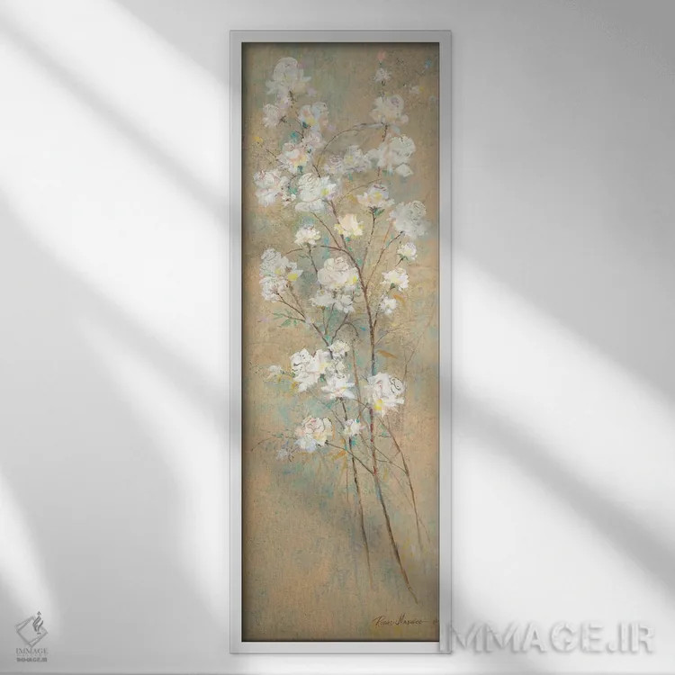 تابلو دکوراتیو بیداری بهار دو اثر روئن منینگ - نمای قابدار سفید