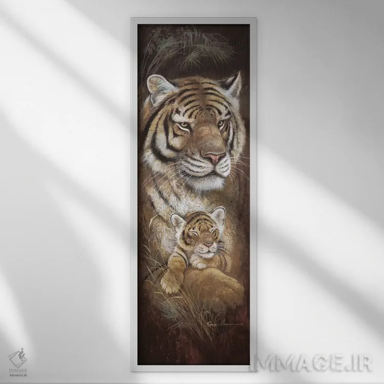 تابلو دکوراتیو غریزه مادری اثر روئن منینگ - نمای قابدار سفید