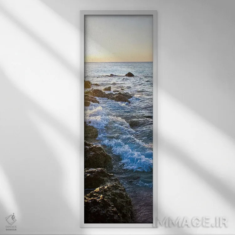 تابلو دکوراتیو ساحل بیمینی ۱ اثر سوزان برایانت - نمای قابدار سفید