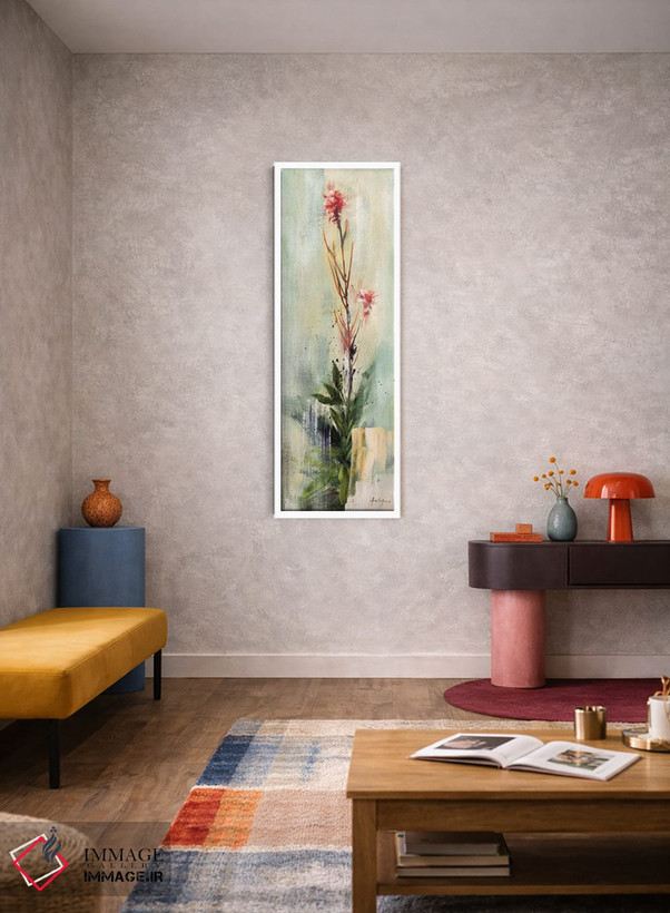 تابلو دکوراتیو گل آتش II اثر سایمون آدیمن - D2W