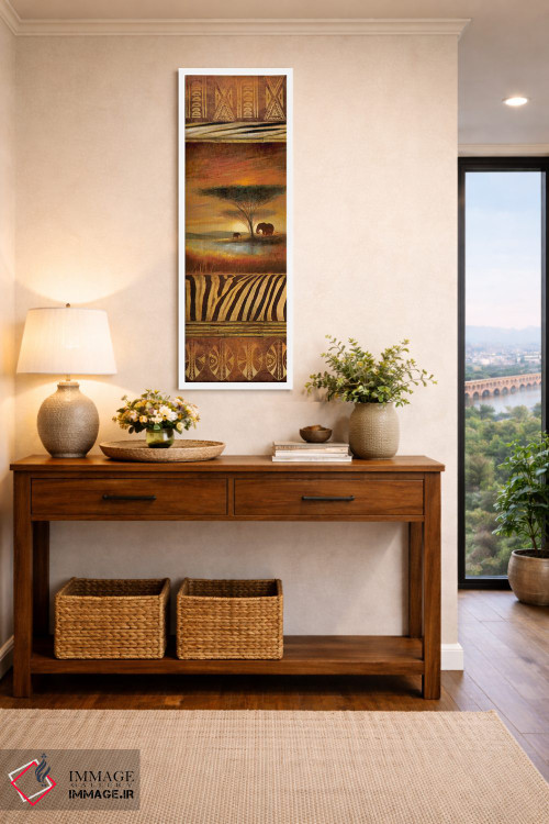 تابلو دکوراتیو تصویر سیلوئتی سرنگتی دو اثر روئن منینگ - D1W