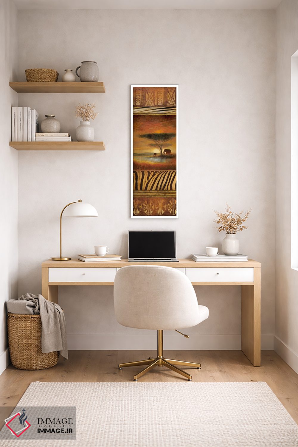 تابلو دکوراتیو تصویر سیلوئتی سرنگتی دو اثر روئن منینگ - D3W