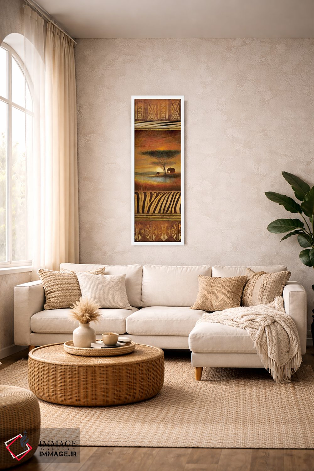 تابلو دکوراتیو تصویر سیلوئتی سرنگتی دو اثر روئن منینگ - D4W