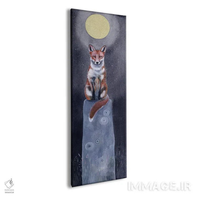 تابلو دکوراتیو روباه ۱ اثر سم کنن آرت - نمای پرسپکتیو محصول