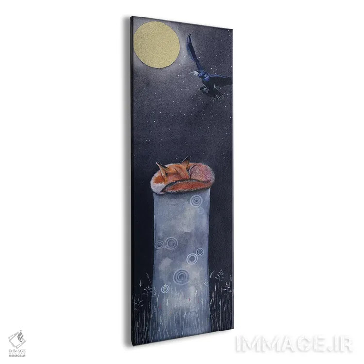 تابلو دکوراتیو روباه ۳ اثر سم کنن آرت - نمای پرسپکتیو محصول