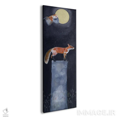 تابلو دکوراتیو روباه ۴ اثر سم کنن آرت - نمای پرسپکتیو محصول