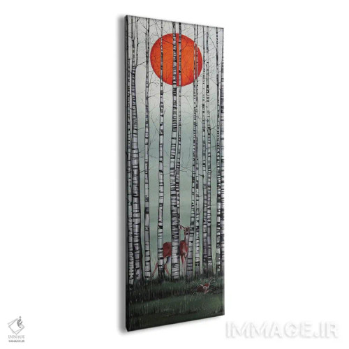 تابلو دکوراتیو خورشید سرخ ۳ اثر سم کنن آرت - نمای پرسپکتیو محصول