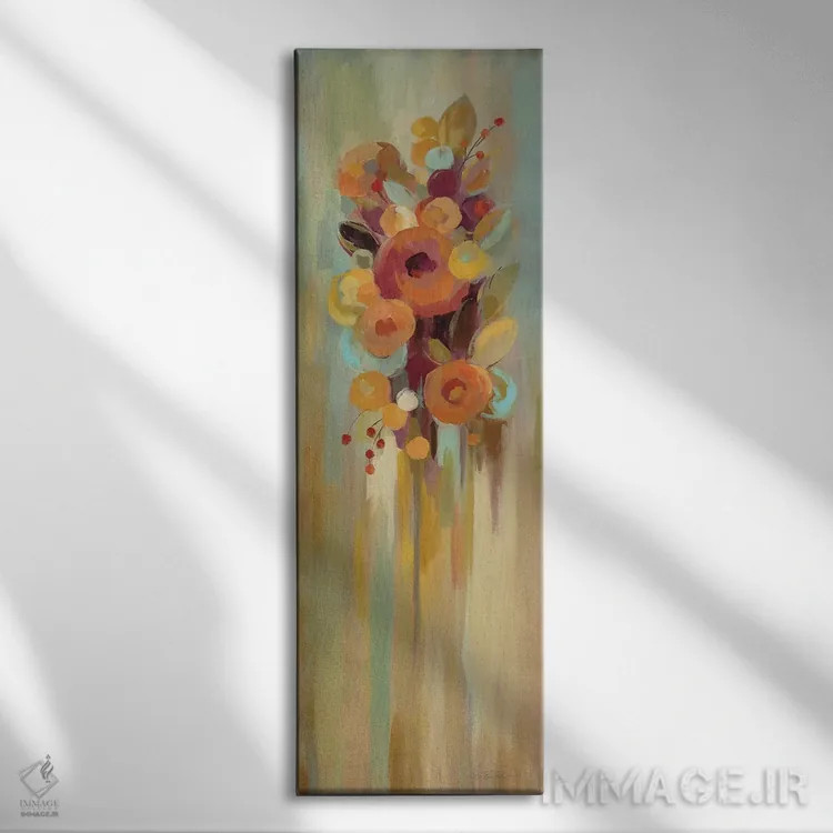 تابلو دکوراتیو گل های بلند پاییزی I اثر سیلویا واسیلیوا - نمای روبهرو روی دیوار