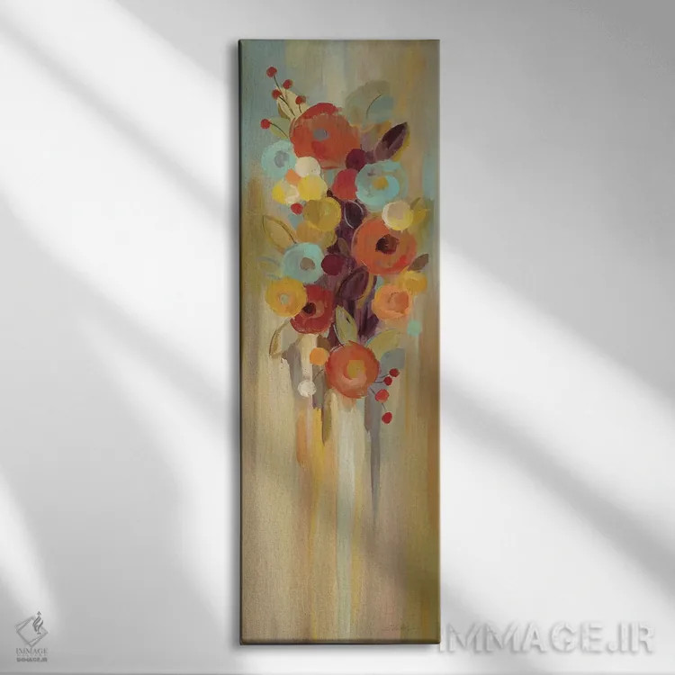 تابلو دکوراتیو گل های بلند پاییزی II اثر سیلویا واسیلیوا - نمای روبهرو روی دیوار