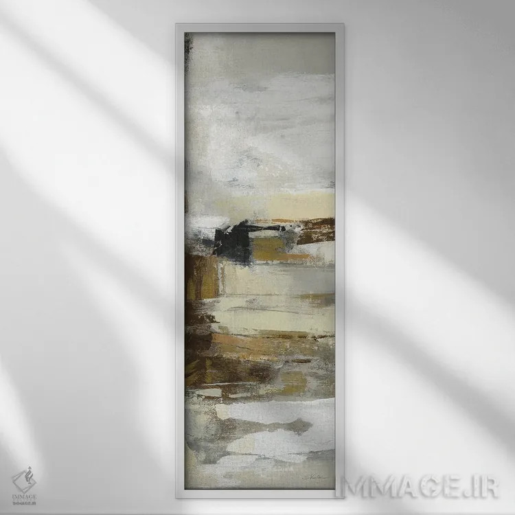 تابلو دکوراتیو گدازه و بخار IV اثر سیلویا واسیلیوا - نمای قابدار سفید