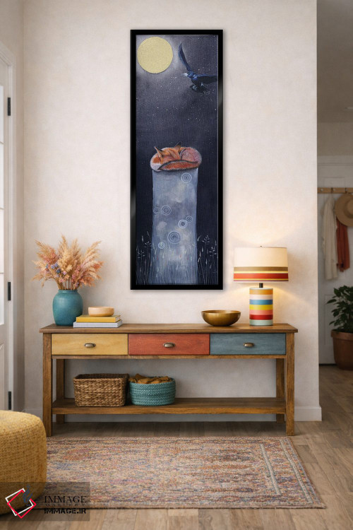 تابلو دکوراتیو روباه ۳ اثر سم کنن آرت - D2B