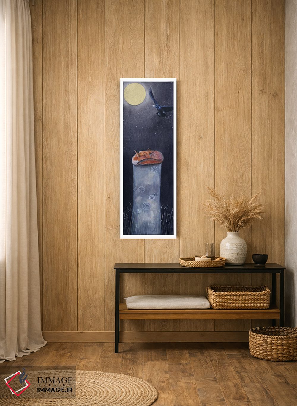 تابلو دکوراتیو روباه ۳ اثر سم کنن آرت - D1W