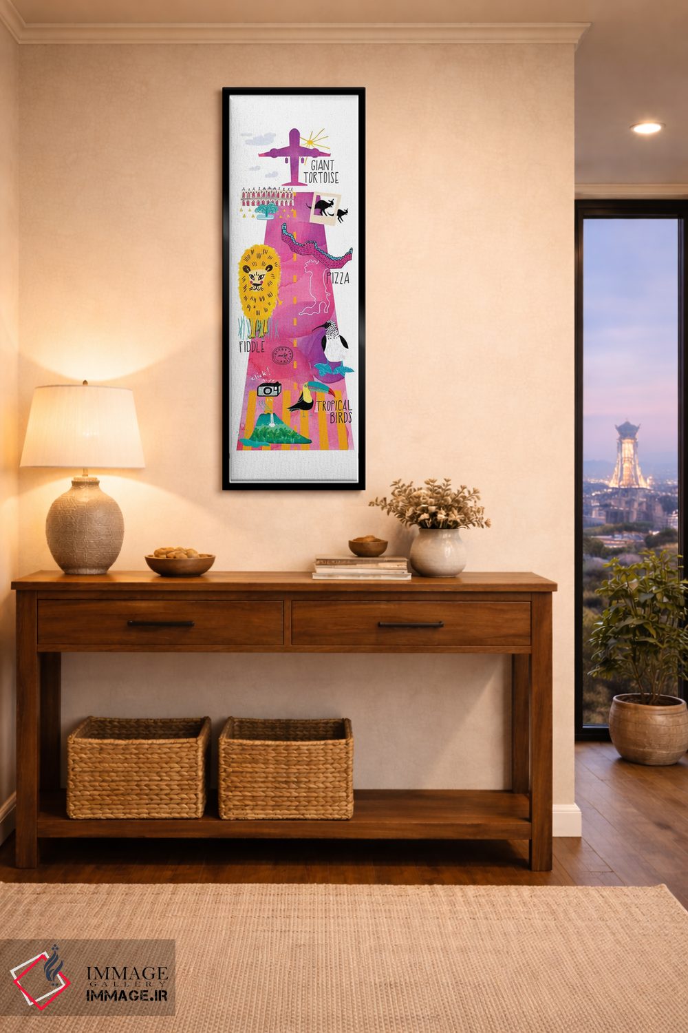 تابلو دکوراتیو سفرکننده جهانی اثر سارا فرانکلین - D2B