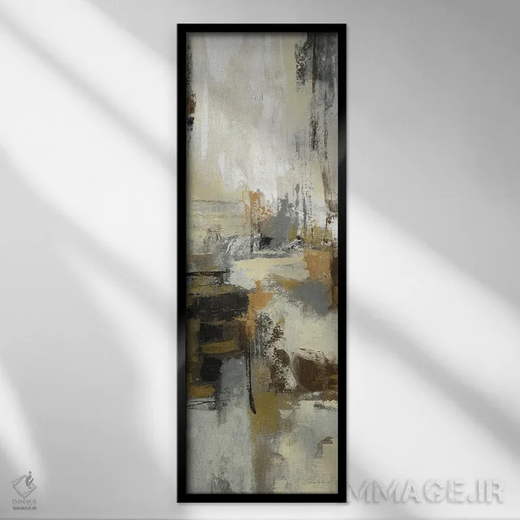 تابلو دکوراتیو گدازه و بخار III اثر سیلویا واسیلیوا - نمای قابدار مشکی