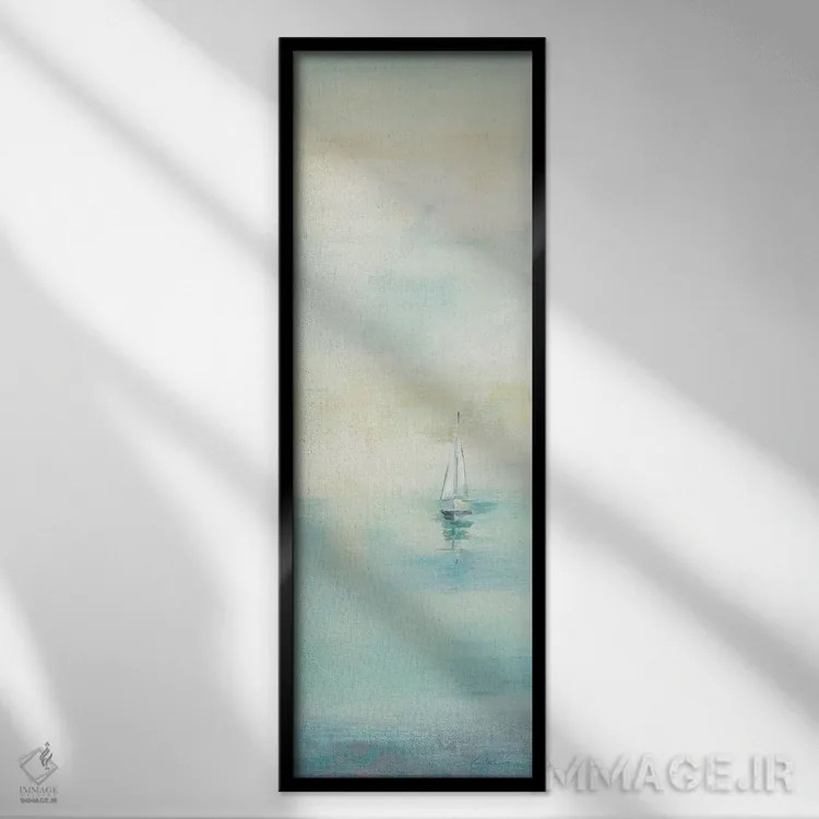 تابلو دکوراتیو دریای صبحگاهی I اثر سیلویا واسیلیوا - نمای قابدار مشکی