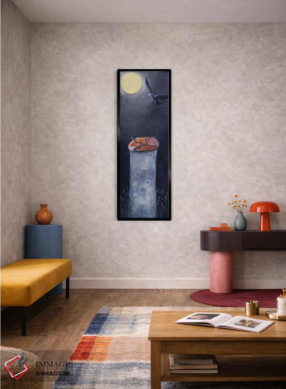 تابلو دکوراتیو روباه ۳ اثر سم کنن آرت - D5B