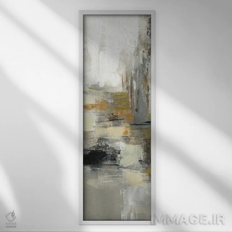 تابلو دکوراتیو گدازه و بخار II اثر سیلویا واسیلیوا - نمای قابدار سفید