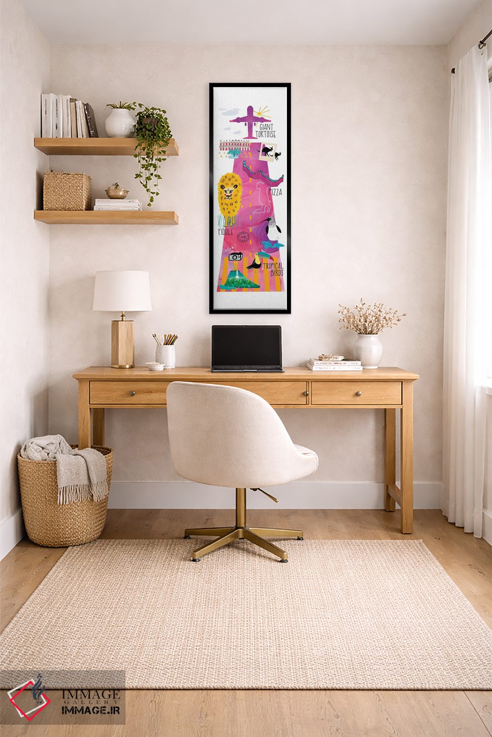 تابلو دکوراتیو سفرکننده جهانی اثر سارا فرانکلین - D4B