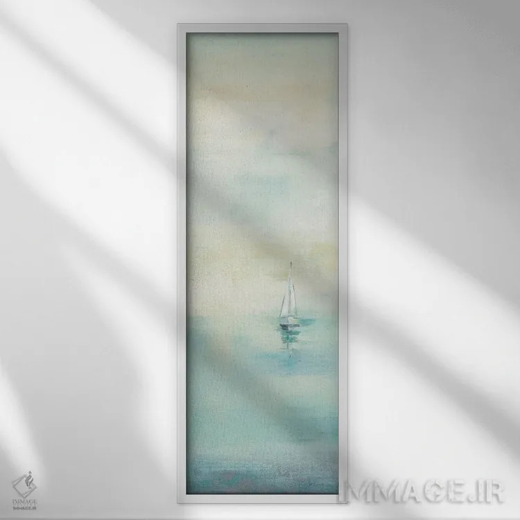 تابلو دکوراتیو دریای صبحگاهی I اثر سیلویا واسیلیوا - نمای قابدار سفید