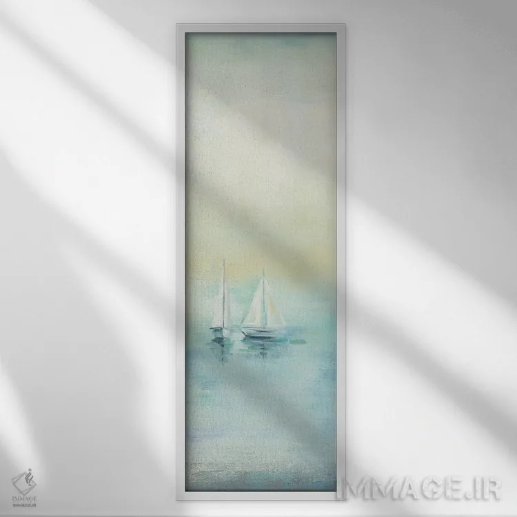 تابلو دکوراتیو دریای صبحگاهی II اثر سیلویا واسیلیوا - نمای قابدار سفید