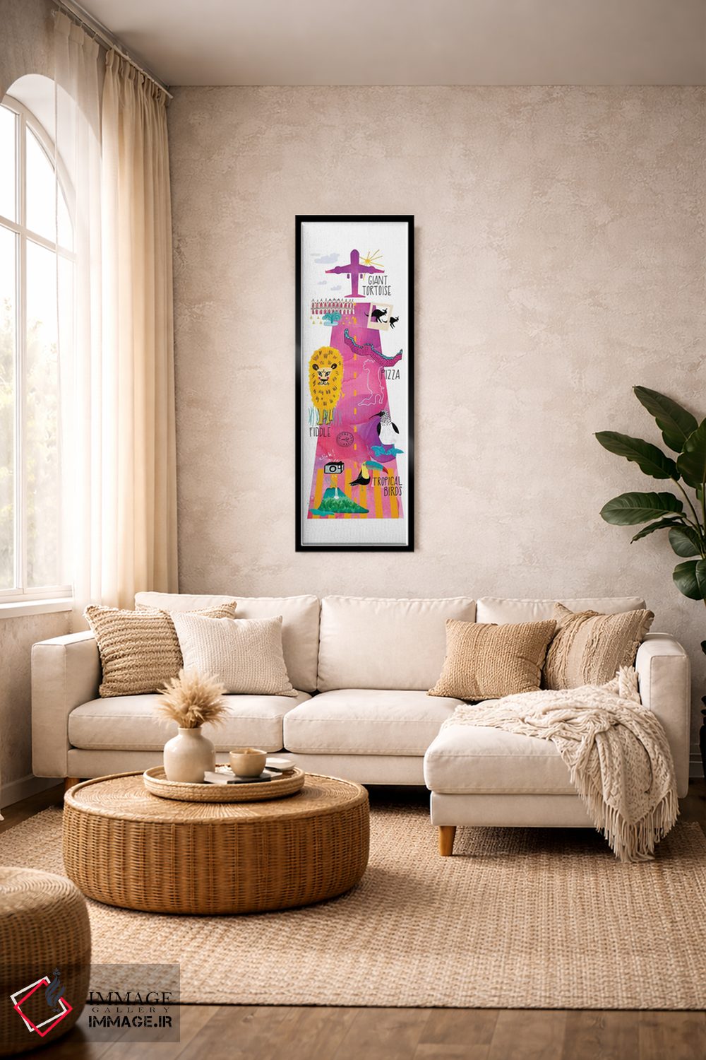 تابلو دکوراتیو سفرکننده جهانی اثر سارا فرانکلین - D5B