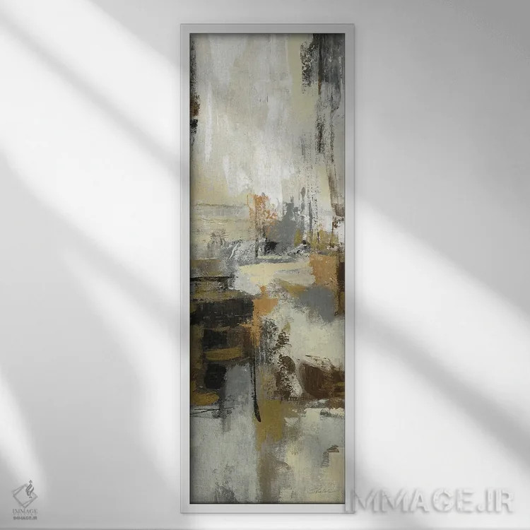 تابلو دکوراتیو گدازه و بخار III اثر سیلویا واسیلیوا - نمای قابدار سفید