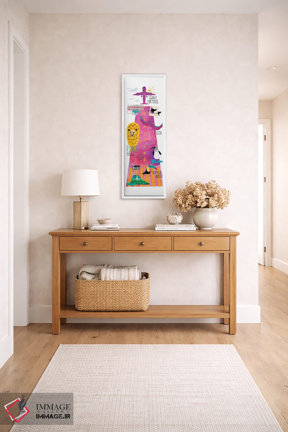 تابلو دکوراتیو سفرکننده جهانی اثر سارا فرانکلین - D6W