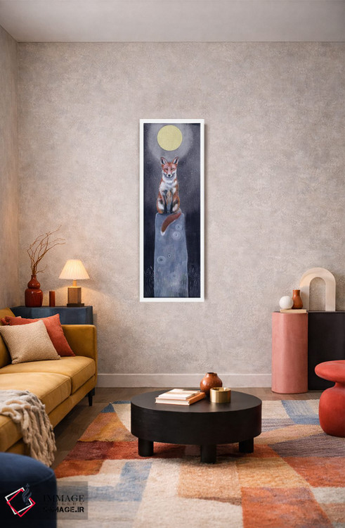 تابلو دکوراتیو روباه ۱ اثر سم کنن آرت - D1W