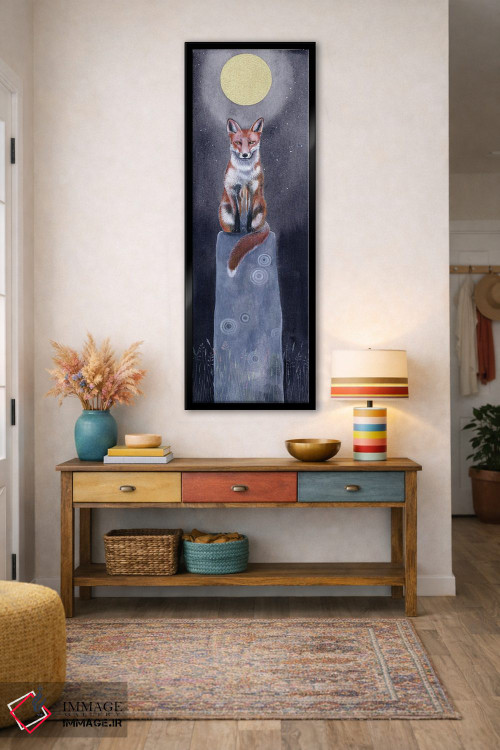 تابلو دکوراتیو روباه ۱ اثر سم کنن آرت - D2B
